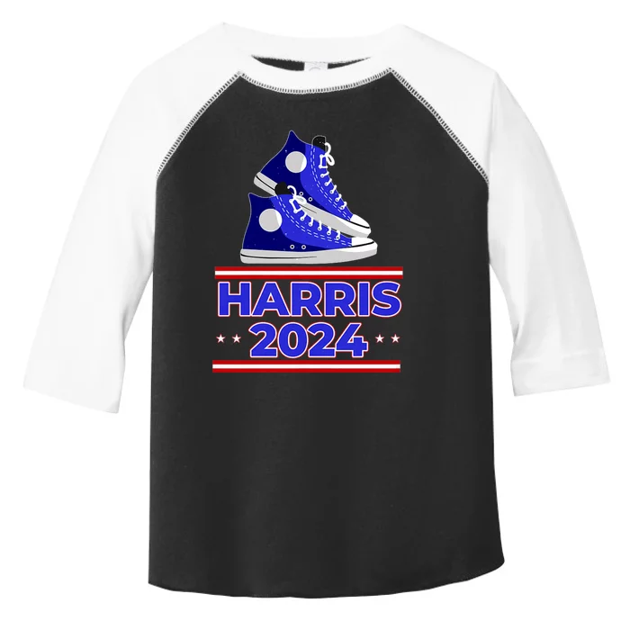 Harris 2024 Vote President Kamala Election Sneakers Meme Toddler Fine Jersey T-Shirt