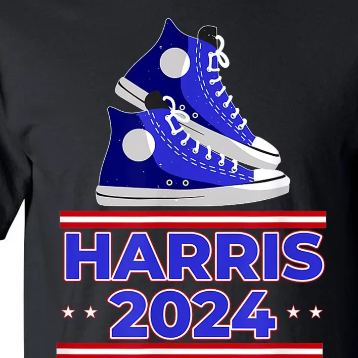 Harris 2024 Vote President Kamala Election Sneakers Tall T-Shirt