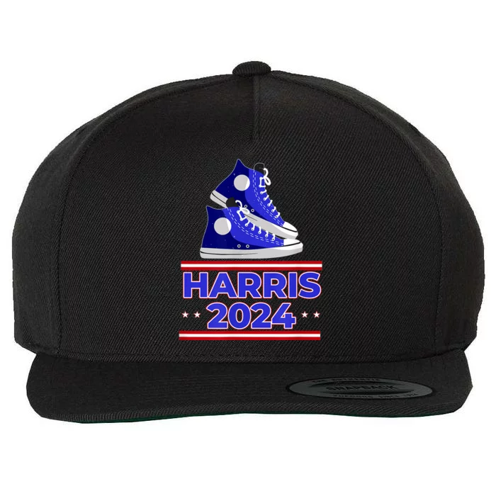 Harris 2024 Vote President Kamala Election Sneakers Wool Snapback Cap