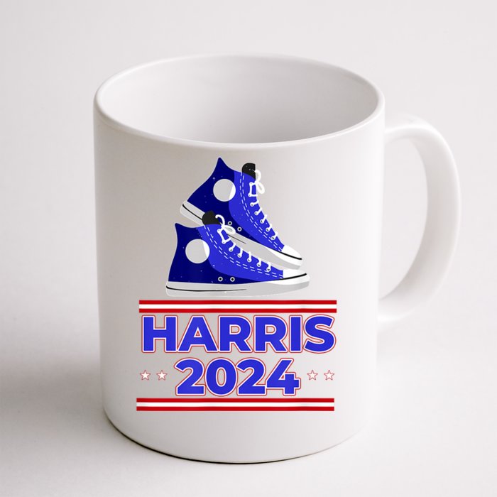 Harris 2024 Vote President Kamala Election Sneakers Front & Back Coffee Mug