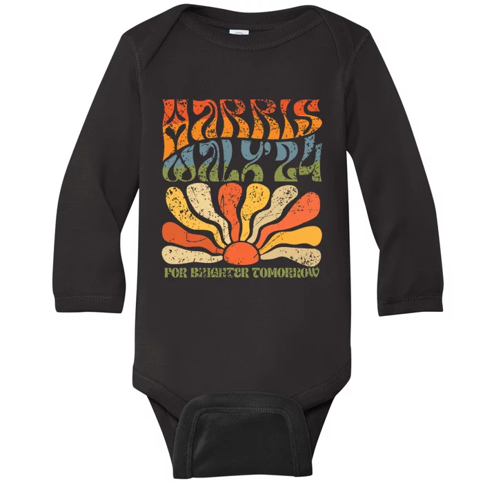 Harrisforward 2024 WeRe Not Going Back Vote For 2024 Baby Long Sleeve Bodysuit