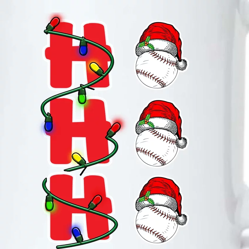 Holiday 365 Christmas Softball Ho Ho Ho Santa Hat Sport Funny Gift Black Color Changing Mug