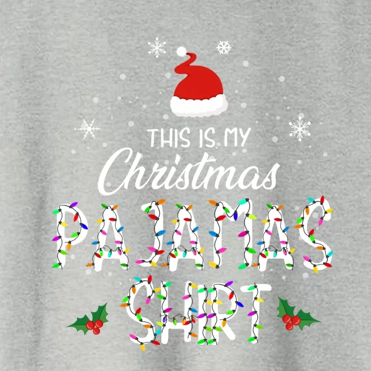 Holiday 365 Christmas This Is My Christmas Pajama Gift Funny Gift Women's Crop Top Tee