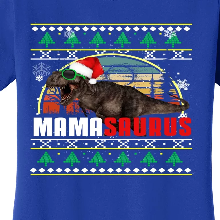 Holiday 365 Christmas Mamasaurus Mom T Rex Dinosaur Ugly Great Gift Women's T-Shirt