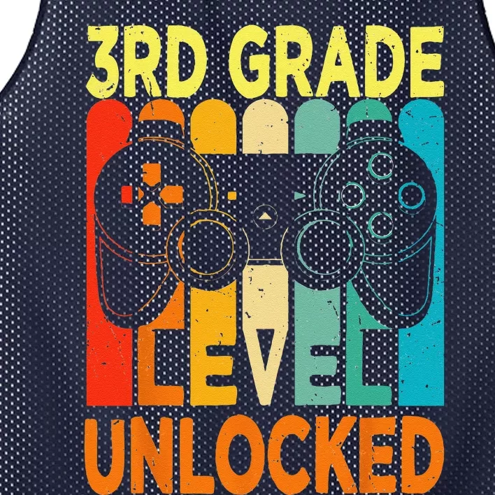 Hello 3rd Grade Level Unlocked Video Game Back To School Mesh Reversible Basketball Jersey Tank