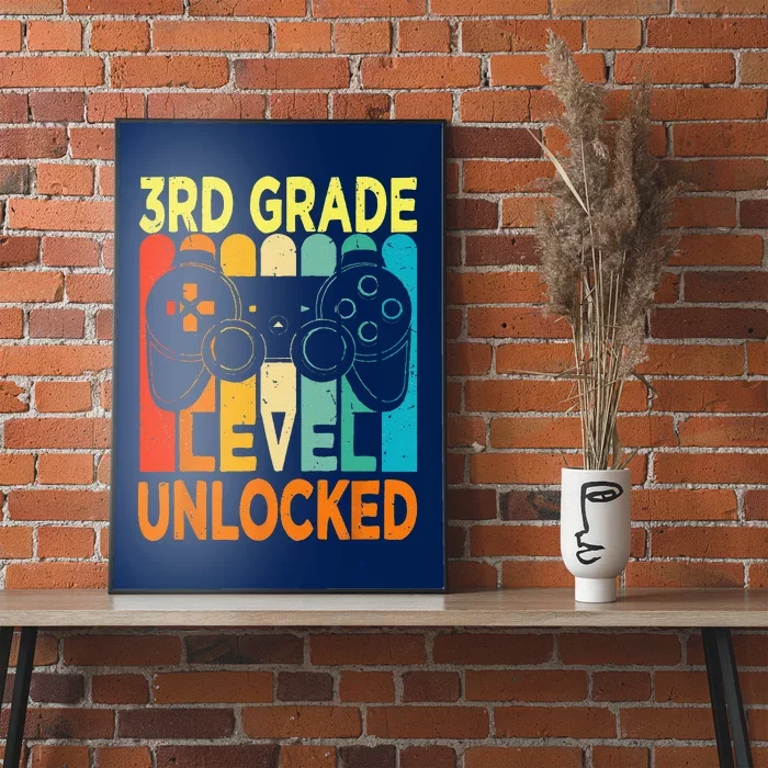 Hello 3rd Grade Level Unlocked Video Game Back To School Poster