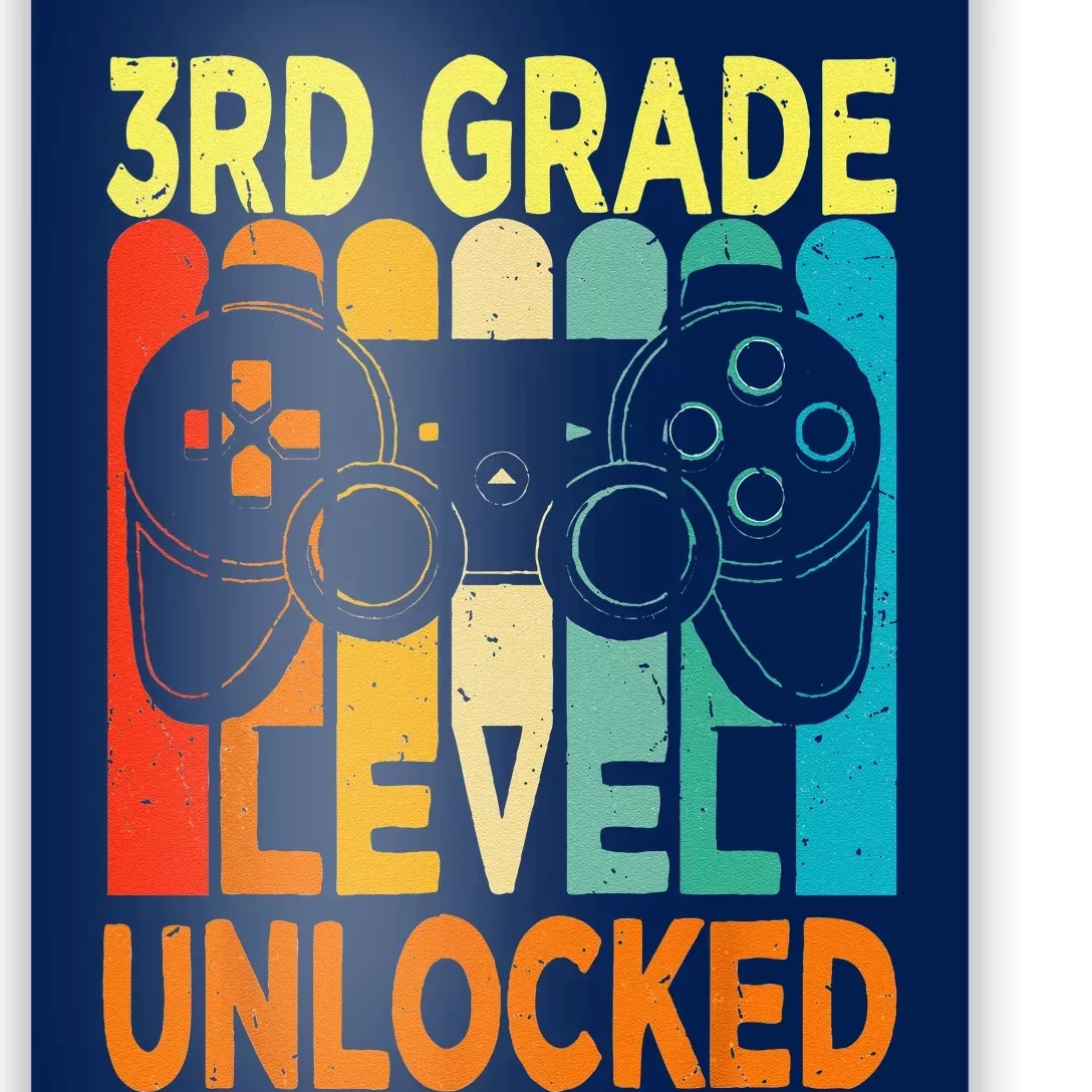 Hello 3rd Grade Level Unlocked Video Game Back To School Poster