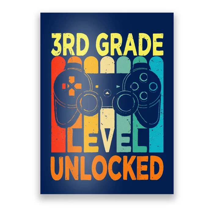 Hello 3rd Grade Level Unlocked Video Game Back To School Poster