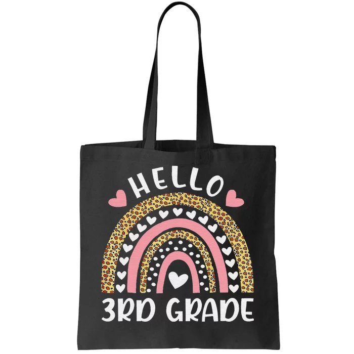 Hello 3rd Grade Rainbow Teachers Funny Back to School Tote Bag