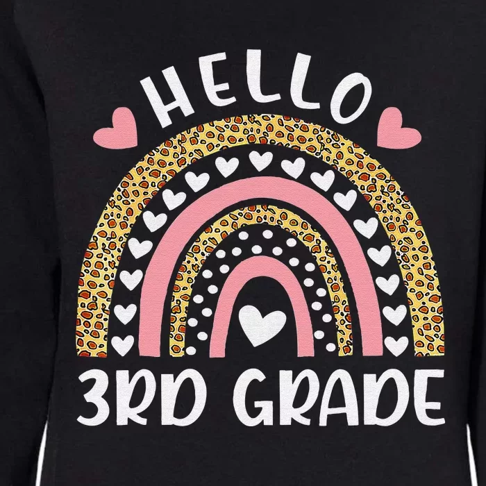 Hello 3rd Grade Rainbow Teachers Funny Back to School Womens California Wash Sweatshirt