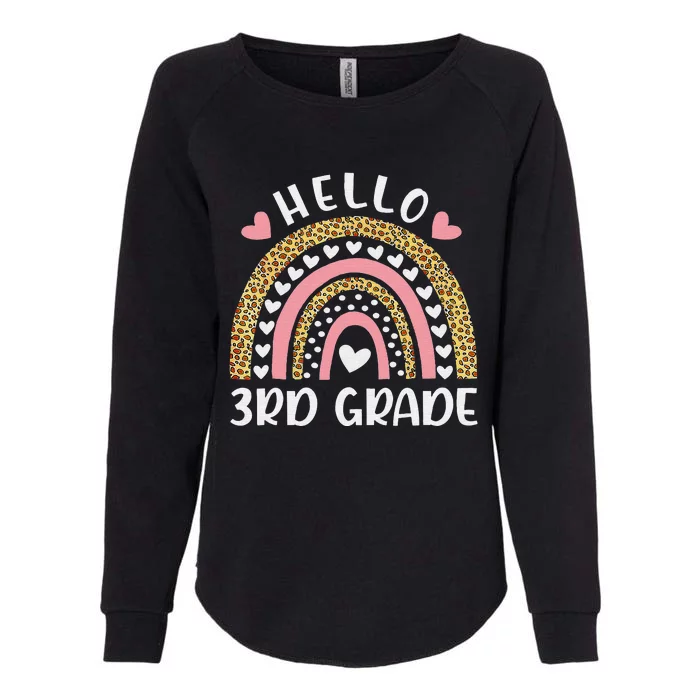 Hello 3rd Grade Rainbow Teachers Funny Back to School Womens California Wash Sweatshirt