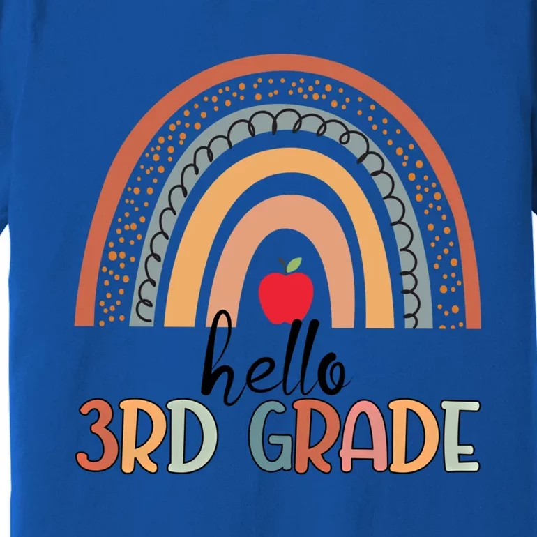 Hello 3Rd Grade Teacher Rainbow Team Third Grade Teacher Funny Gift Premium T-Shirt