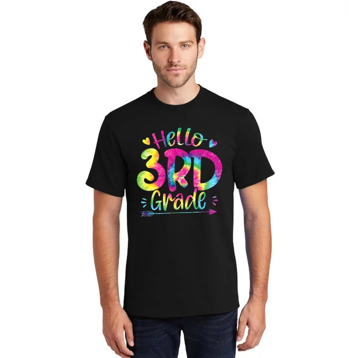 Hello 3rd Grade Teachers Students Tie Dye Back To School Tall T-Shirt