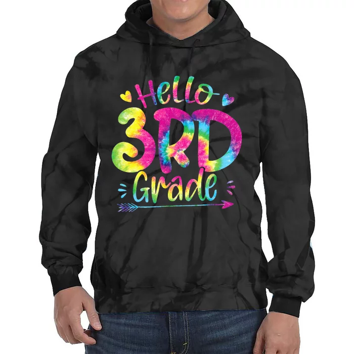 Hello 3rd Grade Teachers Students Tie Dye Back To School Tie Dye Hoodie