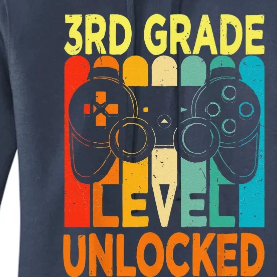 Hello 3rd Grade Level Unlocked Video Game Back To School Women's Pullover Hoodie