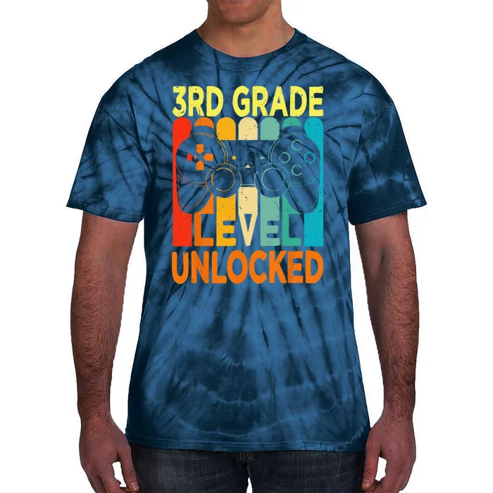 Hello 3rd Grade Level Unlocked Video Game Back To School Tie-Dye T-Shirt