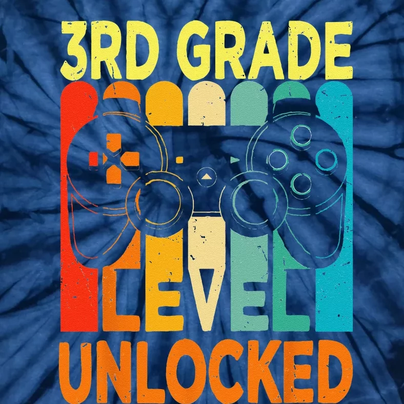 Hello 3rd Grade Level Unlocked Video Game Back To School Tie-Dye T-Shirt