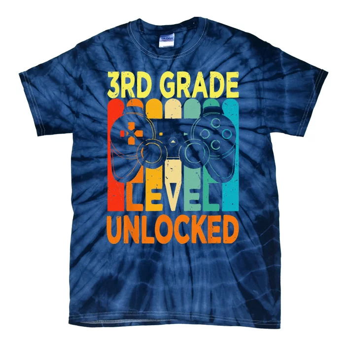 Hello 3rd Grade Level Unlocked Video Game Back To School Tie-Dye T-Shirt