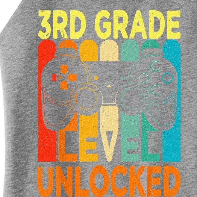 Hello 3rd Grade Level Unlocked Video Game Back To School Women’s Perfect Tri Rocker Tank