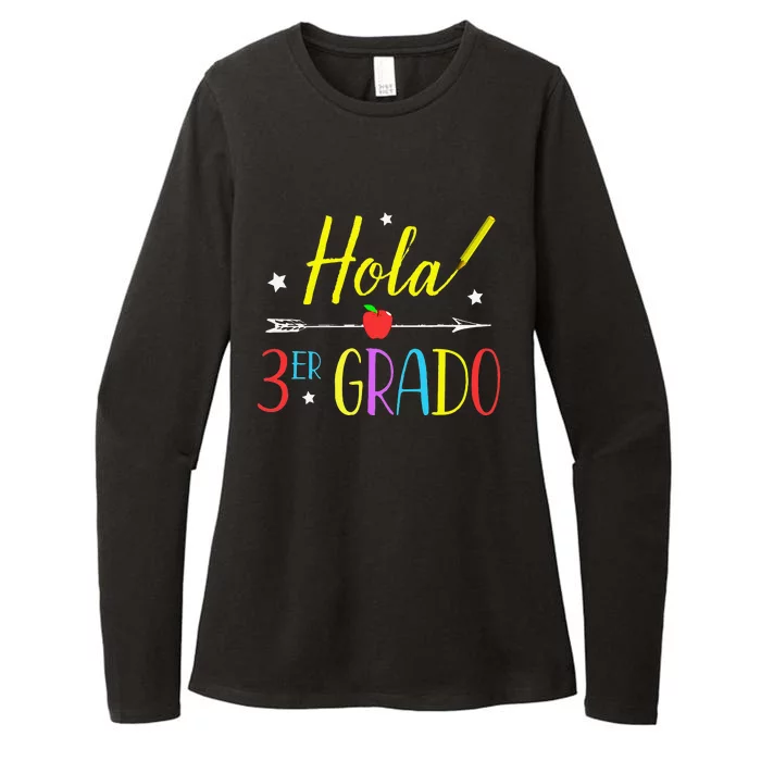 Hello 3rd Grade Spanish Teacher First Day Of School Womens CVC Long Sleeve Shirt