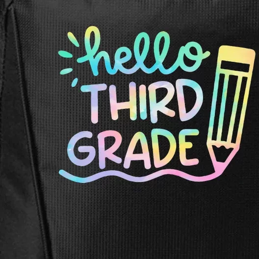 Hello 3rd Grade Tie Dye Teachers Kids Back To School Funny City Backpack