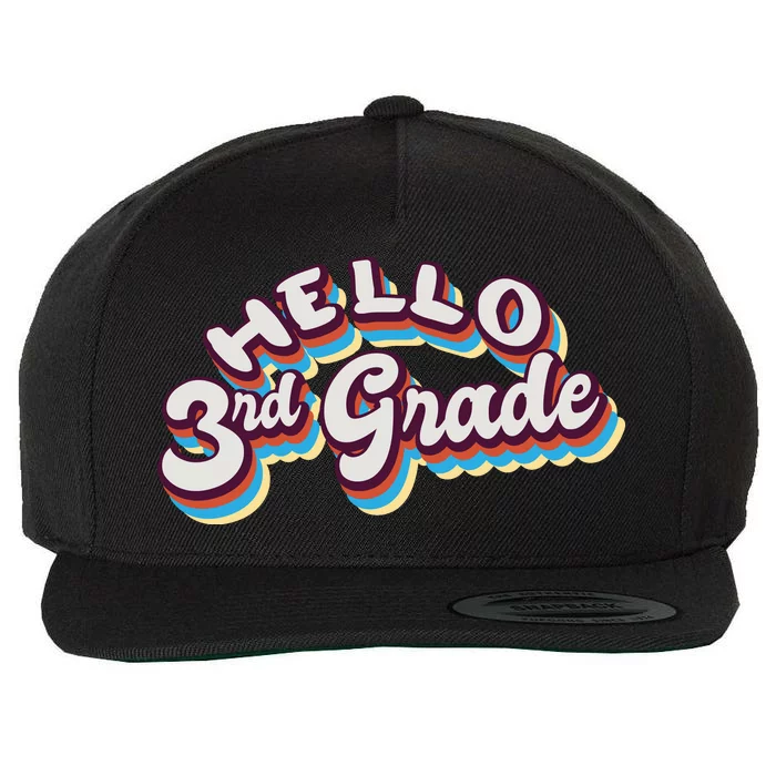 Hello 3rd Grade Colorful Wool Snapback Cap