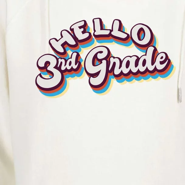 Hello 3rd Grade Colorful Womens Funnel Neck Pullover Hood