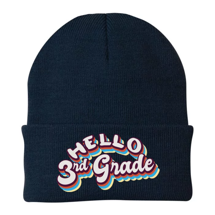 Hello 3rd Grade Colorful Knit Cap Winter Beanie