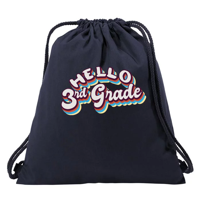 Hello 3rd Grade Colorful Drawstring Bag