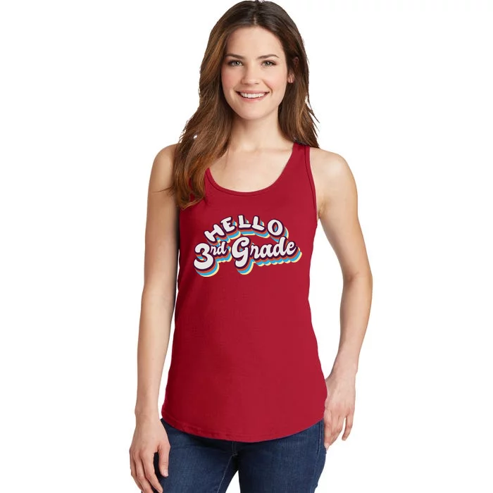 Hello 3rd Grade Colorful Ladies Essential Tank