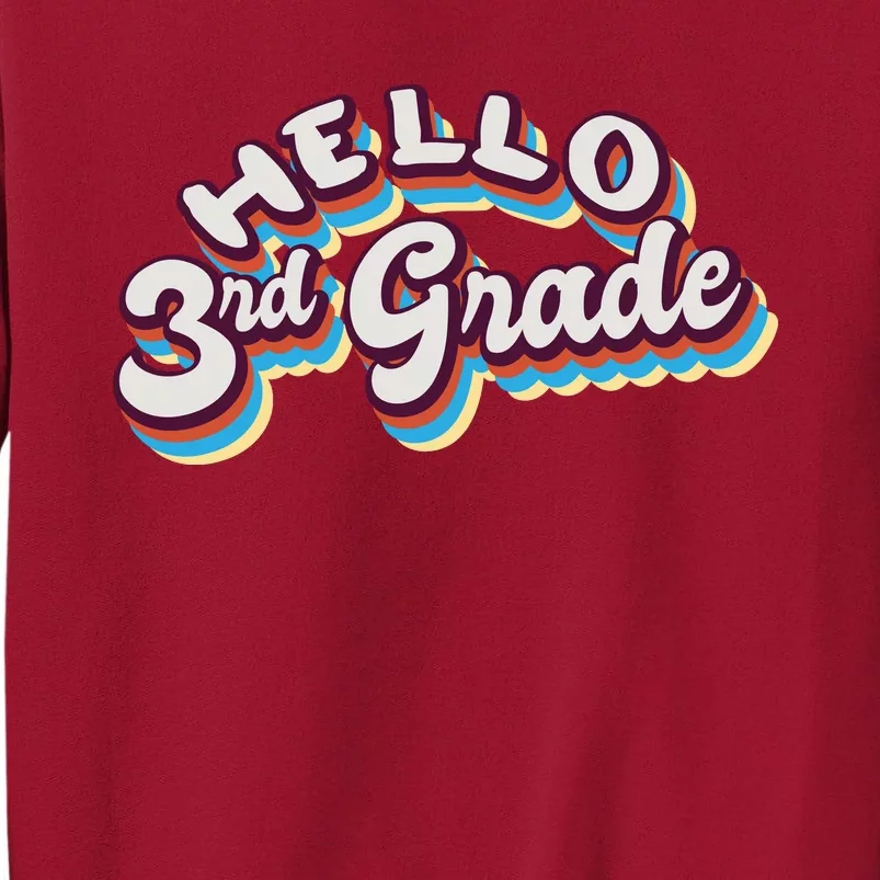 Hello 3rd Grade Colorful Tall Sweatshirt