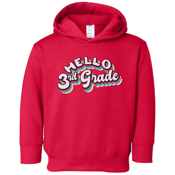 Hello 3rd Grade Colorful Toddler Hoodie