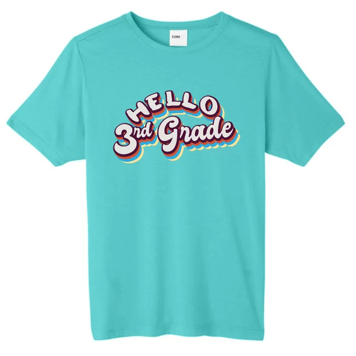 Hello 3rd Grade Colorful ChromaSoft Performance T-Shirt