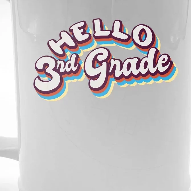 Hello 3rd Grade Colorful Front & Back Beer Stein