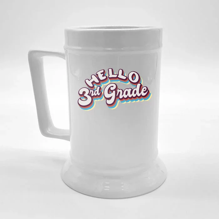 Hello 3rd Grade Colorful Front & Back Beer Stein