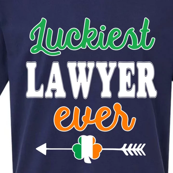 Holiday 365 St Patrick's Day Luckiest Lawyer Ever Meaningful Gift Sueded Cloud Jersey T-Shirt