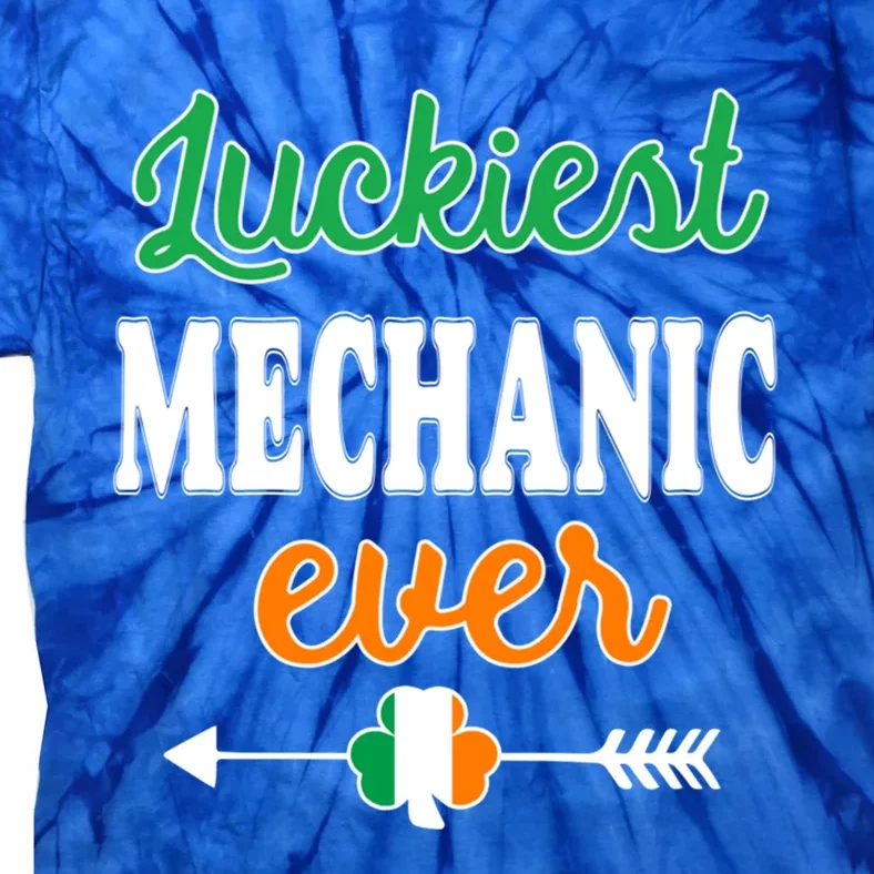 Holiday 365 St Patrick's Day Luckiest Mechanic Ever Gift Tie-Dye T-Shirt