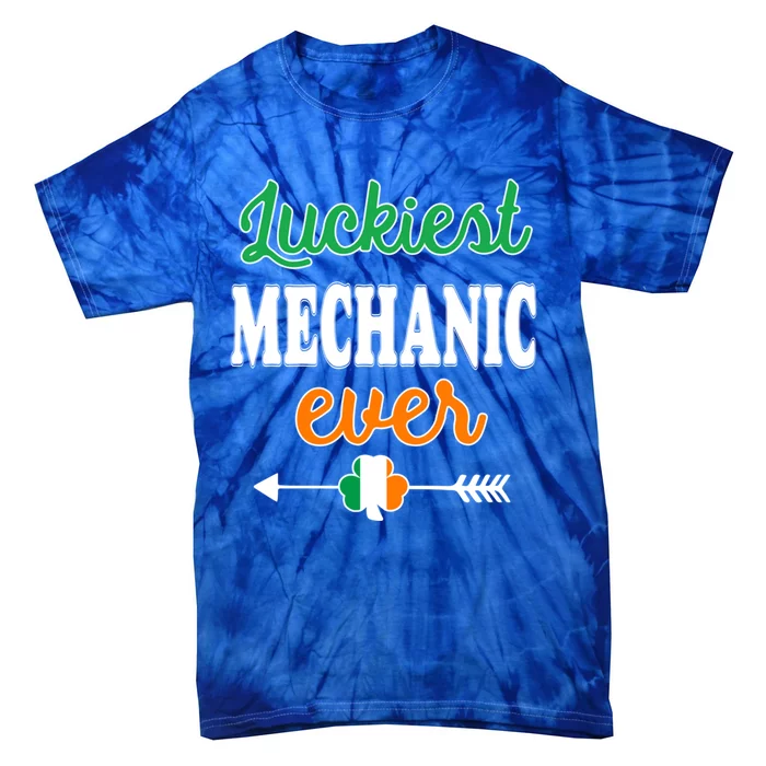 Holiday 365 St Patrick's Day Luckiest Mechanic Ever Gift Tie-Dye T-Shirt