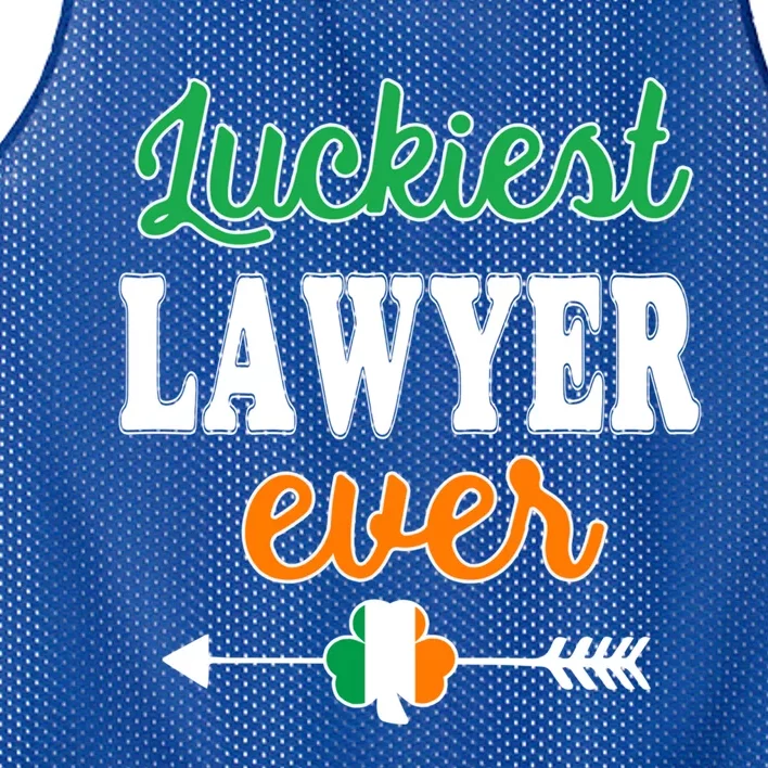 Holiday 365 St Patrick's Day Luckiest Lawyer Ever Gift Mesh Reversible Basketball Jersey Tank