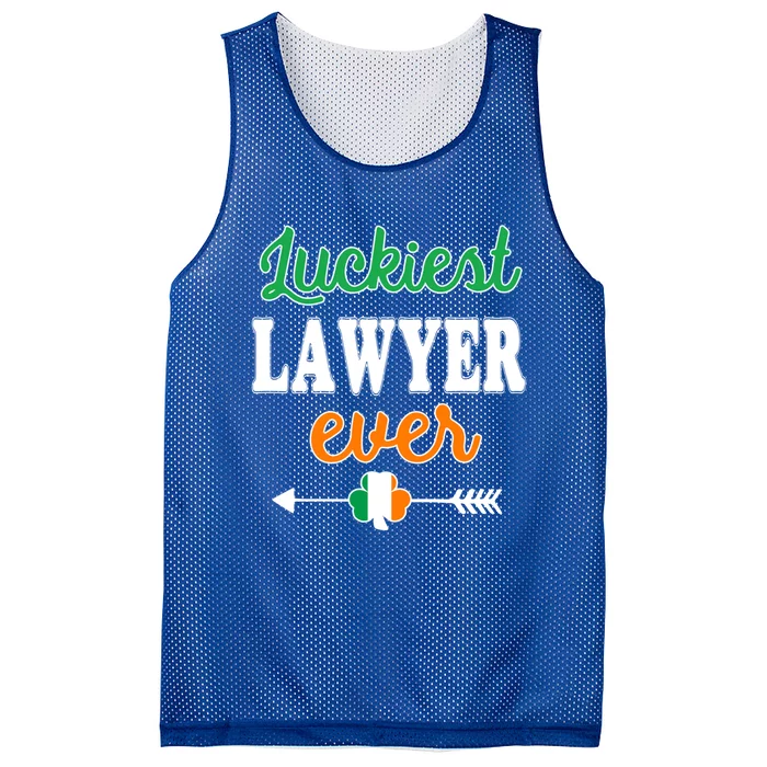 Holiday 365 St Patrick's Day Luckiest Lawyer Ever Gift Mesh Reversible Basketball Jersey Tank