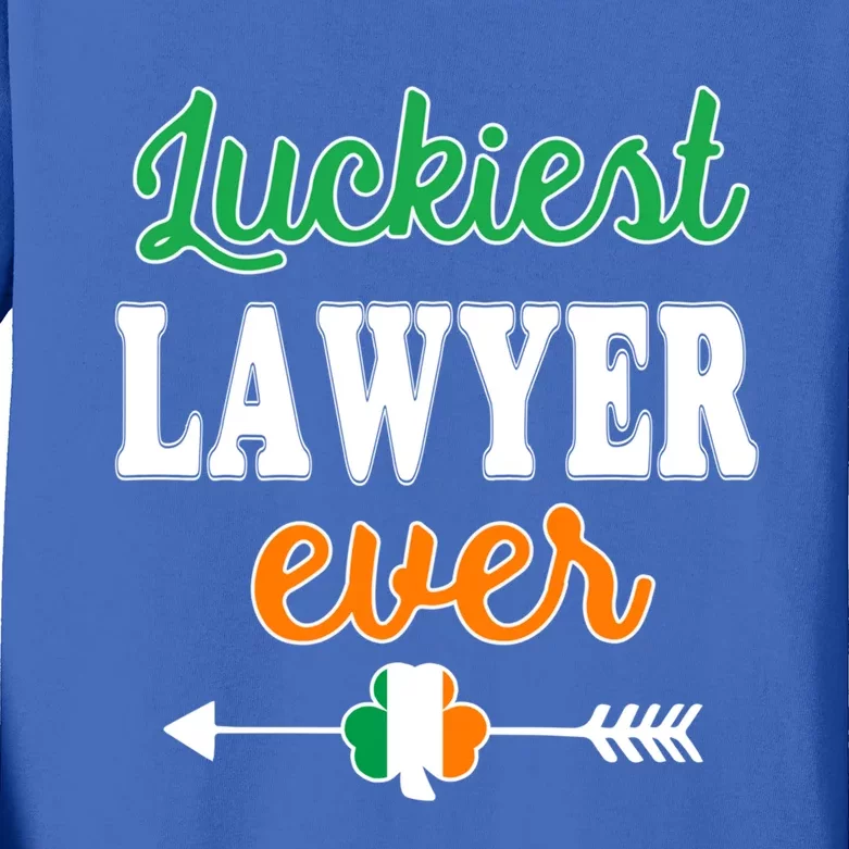 Holiday 365 St Patrick's Day Luckiest Lawyer Ever Gift Kids Long Sleeve Shirt