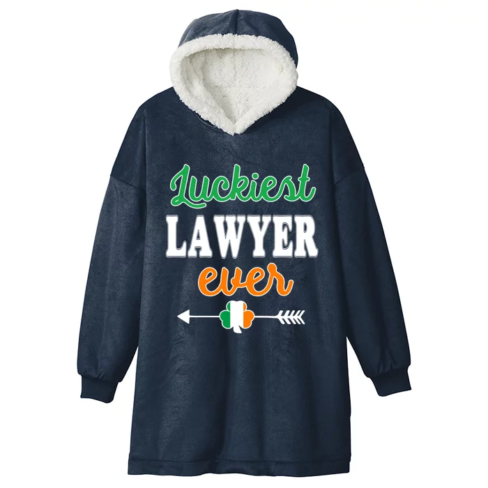 Holiday 365 St Patrick's Day Luckiest Lawyer Ever Gift Hooded Wearable Blanket