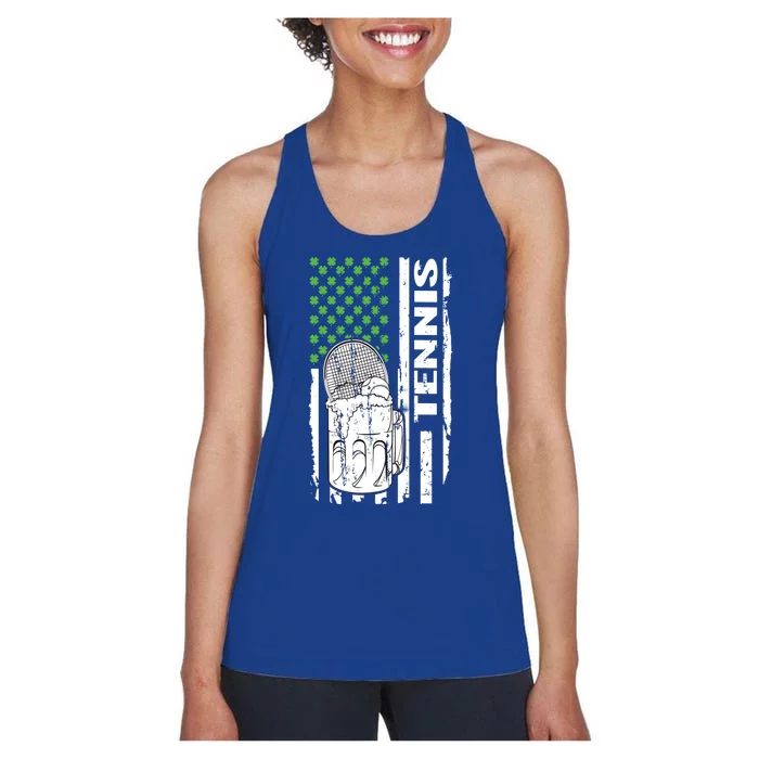 Holiday 365 St Patrick's Day Tennis Sport Irish Flag Gift Women's Racerback Tank