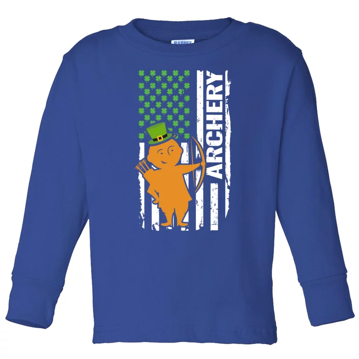 Holiday 365 St Patrick's Day Archery Sport Irish Flag Cool Gift Toddler Long Sleeve Shirt