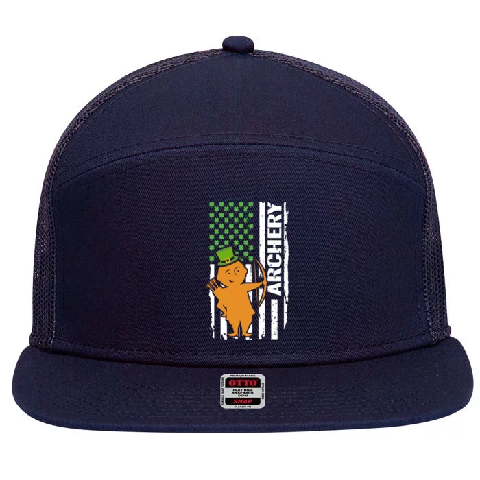 Holiday 365 St Patrick's Day Archery Sport Irish Flag Cool Gift 7 Panel Mesh Trucker Snapback Hat