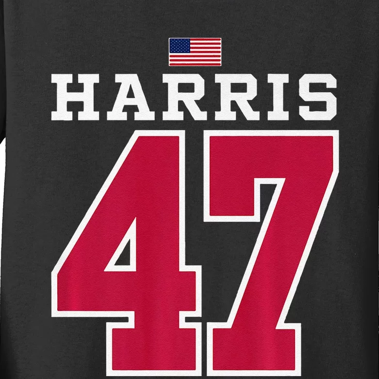 Harris 47 American Football Style Jersey Kids Long Sleeve Shirt