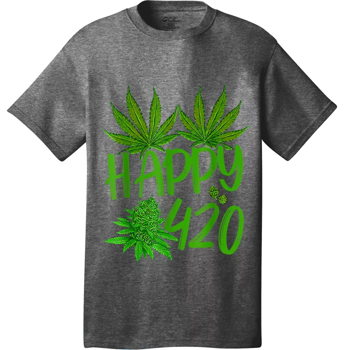 Happy 420 Day Cannabis Weed Marijuana Leaf Lovers Men Women T-Shirt