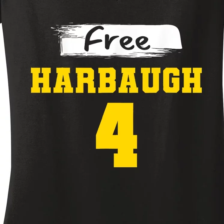 Harbaugh 4 Fall Season Women's V-Neck T-Shirt