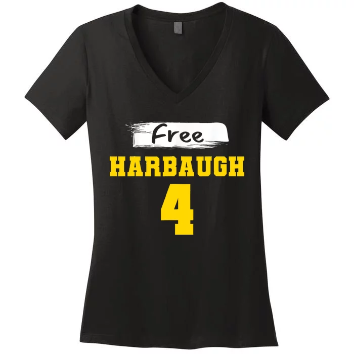 Harbaugh 4 Fall Season Women's V-Neck T-Shirt