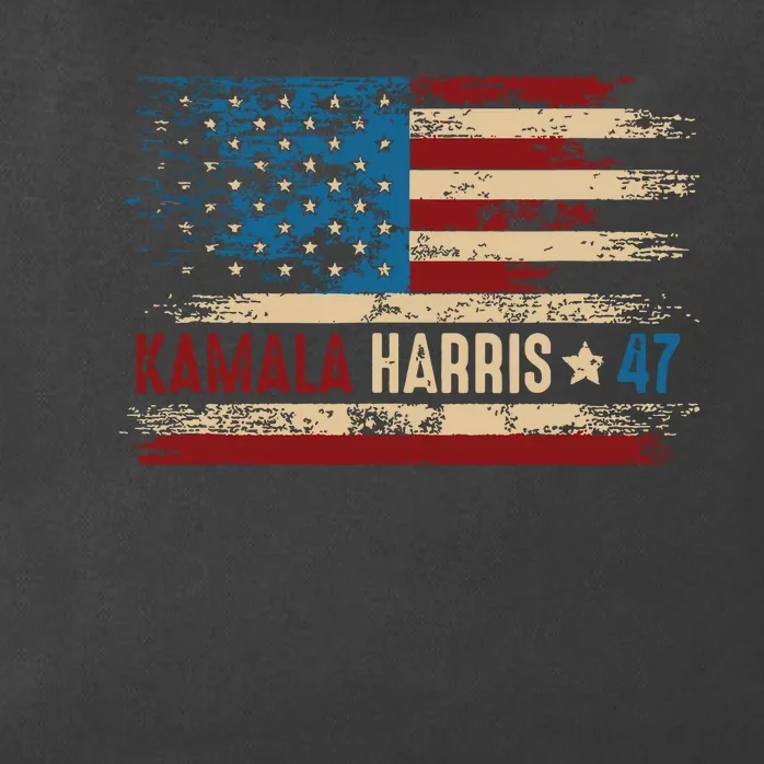 Harris 47 For President Usa American Flag Kamala Harris 2024 Zip Tote Bag